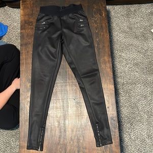 Forever21 - Faux Leather Black Leggings - Small
